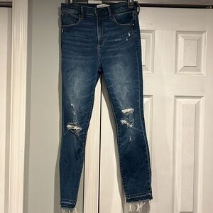 A&F super skinny high rise jeans